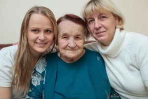 Family portrait with mother, daughter and grandmother